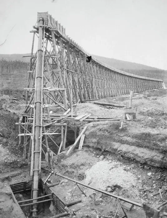 Framed Print : Mining structure, between c1900 and c1930. Creator: Unknown Framed Print : Mining structure, between c1900 and c1930. Creator: Unknown