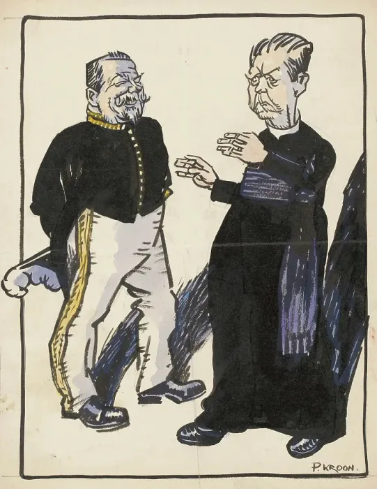 Framed Print : Minister and a priest, 1920-1930. Creator: Patrick Kroon Framed Print : Minister and a priest, 1920-1930. Creator: Patrick Kroon