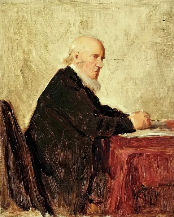 Framed Print : Minister Seated At Table, c1890-1910. Creator: George Reid