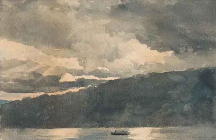 Framed Print : Mink Lake, Adirondacks, 1892. Creator: Winslow Homer (American, 1836-1910)