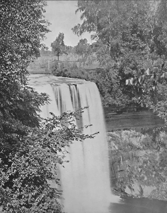 Framed Print : Minnehaha Falls, Minn. c1897. Creator: Unknown Framed Print : Minnehaha Falls, Minn. c1897. Creator: Unknown