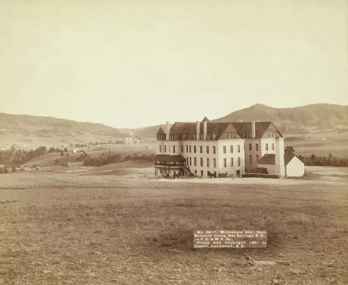 Framed Print : Minnekata Ave, from Soldiers Home, Hot Springs, SD, on FE and MV Ry, 1891. Creator: John C. H. Grabill Framed Print : Minnekata Ave, from Soldiers Home, Hot Springs, SD, on FE and MV Ry, 1891. Creator: John C. H. Grabill