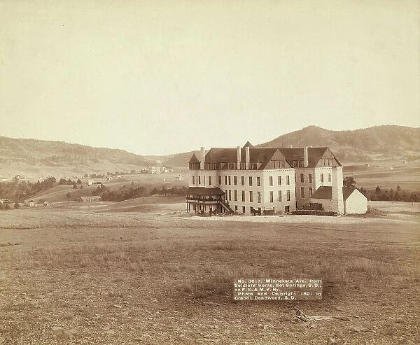 Minnekata Ave, from Soldiers Home, Hot Springs, SD, on FE and MV Ry, 1891. Creator: John C. H. Grabill