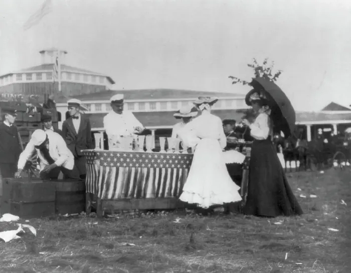 Framed Print : Minnesota State Fair: refreshment stand, 1900?. Creator: Unknown