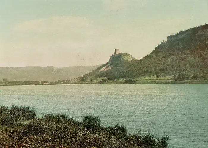 Framed Print : Minnesota, Sugar Loaf near Winona, c1898. Creator: Unknown Framed Print : Minnesota, Sugar Loaf near Winona, c1898. Creator: Unknown