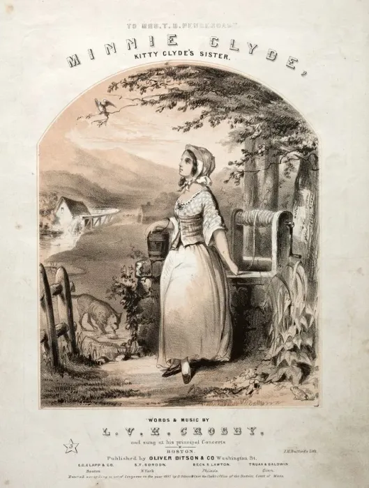 Framed Print : Minnie Clyde - Sheet Music Cover. Creator: Winslow Homer (American, 1836-1910) Framed Print : Minnie Clyde - Sheet Music Cover. Creator: Winslow Homer (American, 1836-1910)