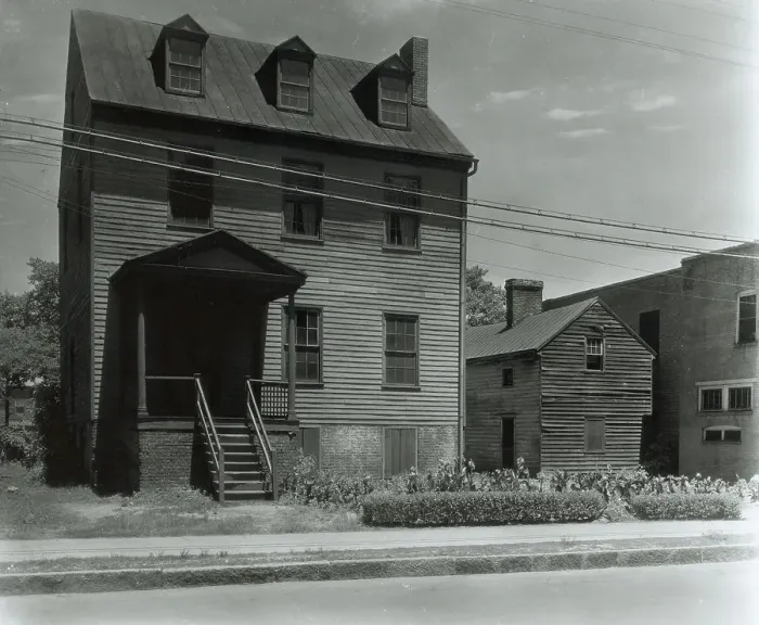 Framed Print : Minor houses and details, Blandfields, Dinwiddie County, Virginia, 1933. Creator: Frances Benjamin Johnston Framed Print : Minor houses and details, Blandfields, Dinwiddie County, Virginia, 1933. Creator: Frances Benjamin Johnston