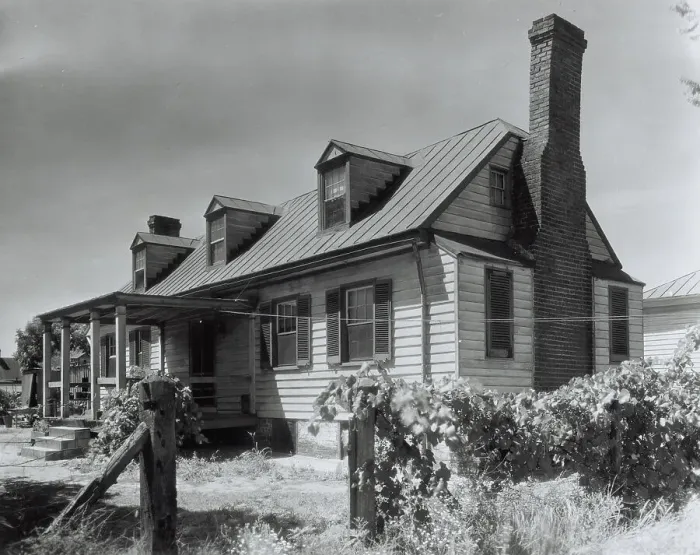 Framed Print : Minor houses and details, Blandfields, Dinwiddie County, Virginia, 1933. Creator: Frances Benjamin Johnston Framed Print : Minor houses and details, Blandfields, Dinwiddie County, Virginia, 1933. Creator: Frances Benjamin Johnston