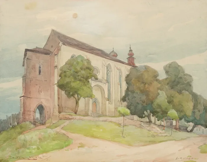 Framed Print : Minorite Church in Levoca, 1926. Creator: Ludovit Cordak Framed Print : Minorite Church in Levoca, 1926. Creator: Ludovit Cordak