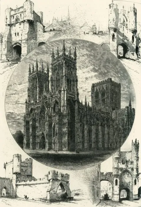 Framed Print : The Minster and the Gates of York, c1870 Framed Print : The Minster and the Gates of York, c1870
