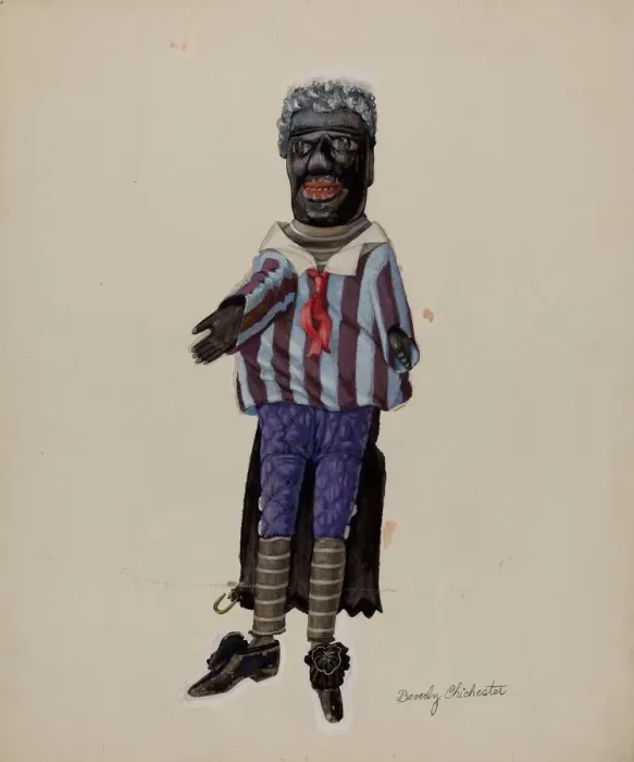 Framed Print : Minstrel Hand Puppet, c. 1936. Creator: Beverly Chichester Framed Print : Minstrel Hand Puppet, c. 1936. Creator: Beverly Chichester