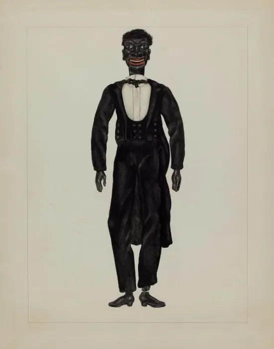 Framed Print : Minstrel Puppet, c. 1937. Creator: Verna Tallman Framed Print : Minstrel Puppet, c. 1937. Creator: Verna Tallman