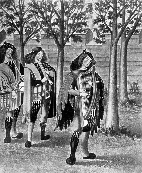 Three minstrels, c1480, (1910)