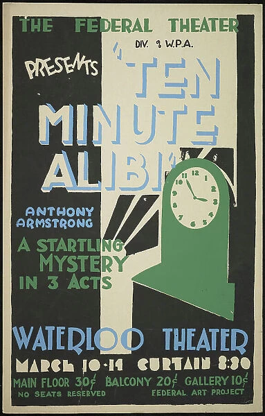 Ten Minute Alibi, Waterloo, IA, 1937. Creator: Unknown