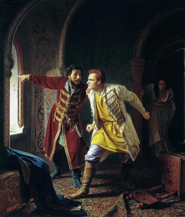 Framed Print : Last Minutes of False Dmitriy I, 1879. Artist: Karl Gottlieb Wenig Framed Print : Last Minutes of False Dmitriy I, 1879. Artist: Karl Gottlieb Wenig