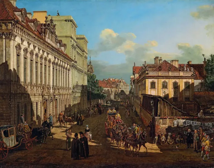 Framed Print : Miodowa Street in Warsaw, 1777 Framed Print : Miodowa Street in Warsaw, 1777