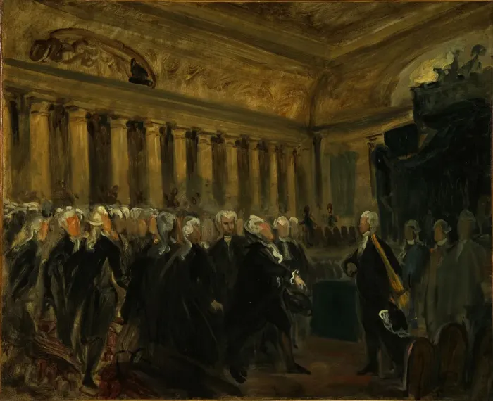 Framed Print : Mirabeau Confronts the Marquis de Dreux-Breze (Sketch), 1831. Artist: Delacroix, Eugene (1798-1863) Framed Print : Mirabeau Confronts the Marquis de Dreux-Breze (Sketch), 1831. Artist: Delacroix, Eugene (1798-1863)