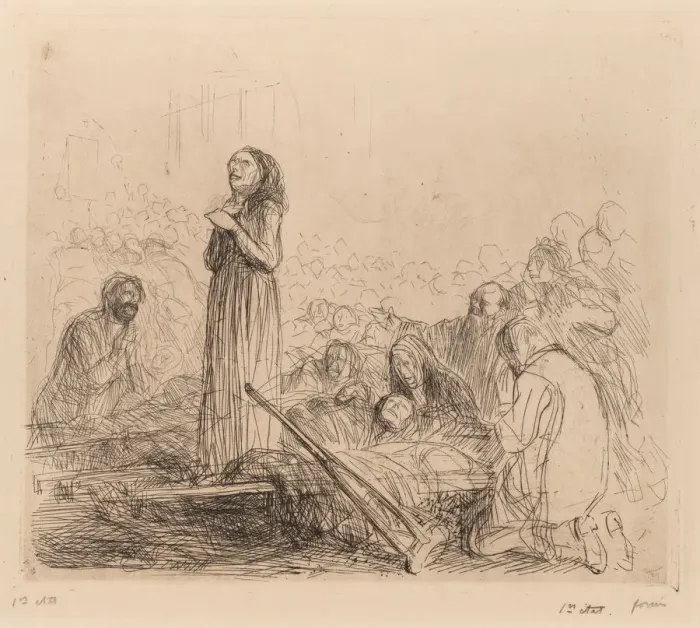 Framed Print : The Miracle before the Blessed Sacrament. Creator: Jean Louis Forain (French, 1852-1931) Framed Print : The Miracle before the Blessed Sacrament. Creator: Jean Louis Forain (French, 1852-1931)