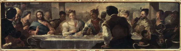 Framed Print : The Miracle at Cana, 17th century. Artist: Luca Giordano Framed Print : The Miracle at Cana, 17th century. Artist: Luca Giordano