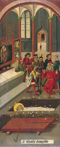 The Miracle of the Host at the Tomb of Saint John, 1478. Artist: Malesskircher, Gabriel (ca. 1425-1495)
