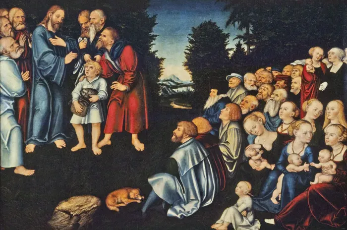 Framed Print : The Miracle of the Five Loaves and Two Fishes Framed Print : The Miracle of the Five Loaves and Two Fishes