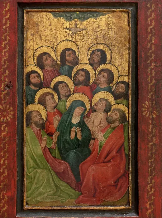 Framed Print : The Miracle of Pentecost, 16th century. Creator: Anon Framed Print : The Miracle of Pentecost, 16th century. Creator: Anon