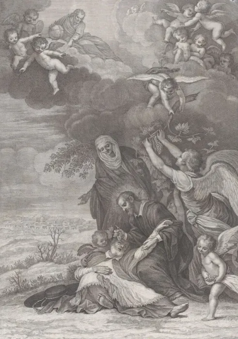 Framed Print : Miracle of a Saint, 1777. Creators: Benedetto Eredi, Ranieri Allegranti Framed Print : Miracle of a Saint, 1777. Creators: Benedetto Eredi, Ranieri Allegranti