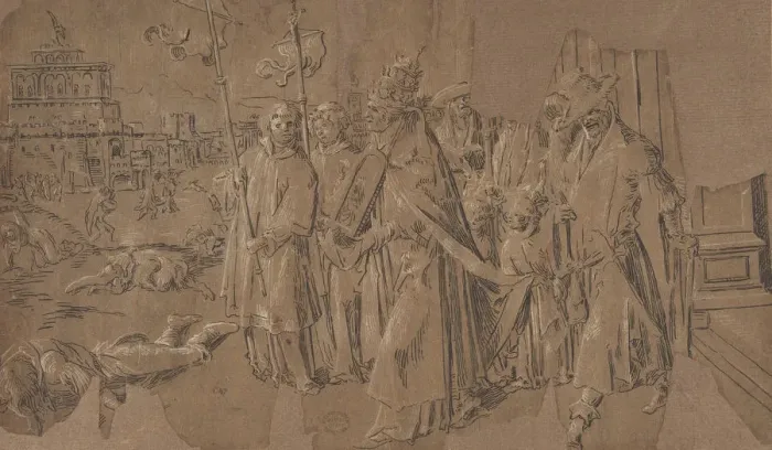 Framed Print : Miracle of Saint Gregory, 16th century. Creator: Anon Framed Print : Miracle of Saint Gregory, 16th century. Creator: Anon