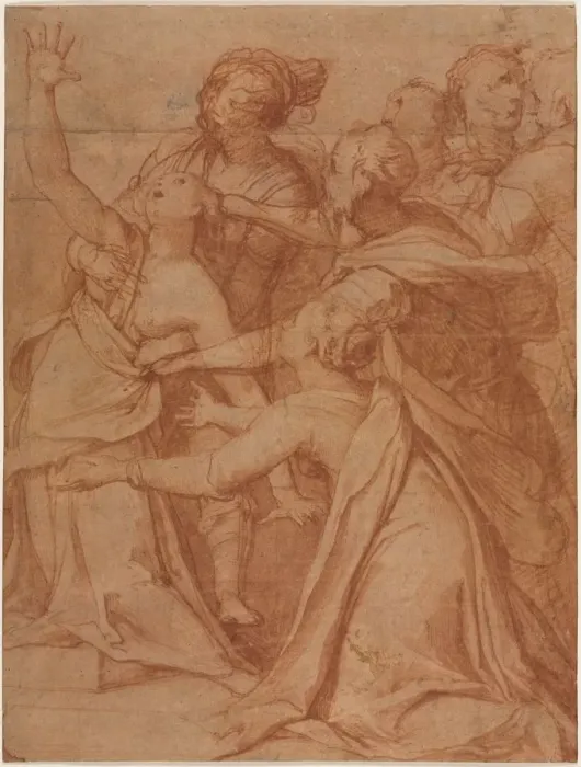 Framed Print : A Miracle of Saint Philip Benizzi: The Healing of a Demoniac Woman, c. 1557. Creator Framed Print : A Miracle of Saint Philip Benizzi: The Healing of a Demoniac Woman, c. 1557. Creator