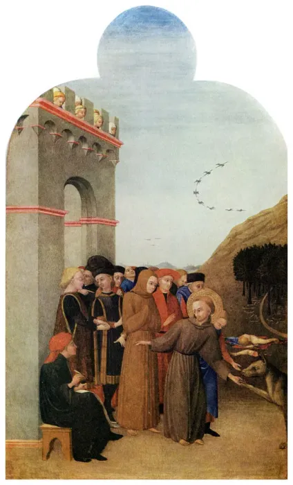 Framed Print : Miracles: the legend of the Wolf of Gubbio, c1437-1444 (1956) Framed Print : Miracles: the legend of the Wolf of Gubbio, c1437-1444 (1956)