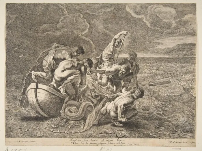 Framed Print : Miraculous Draught of Fish, 1595-1657. Creator: Pieter Soutman Framed Print : Miraculous Draught of Fish, 1595-1657. Creator: Pieter Soutman