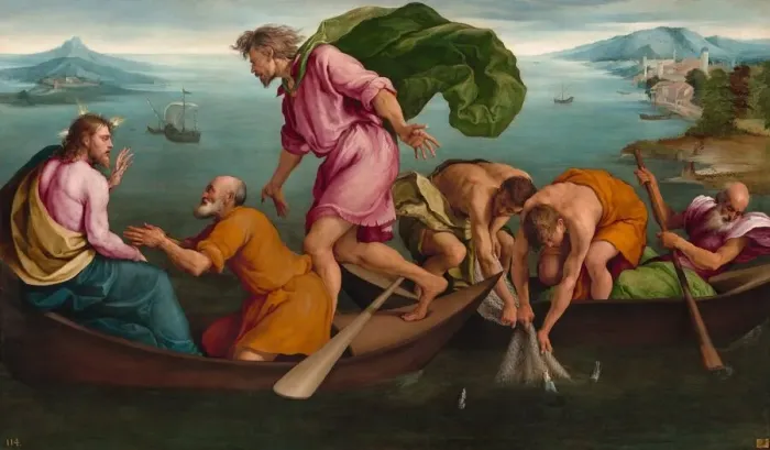Framed Print : The Miraculous Draught of Fishes, 1545. Creator: Jacopo Bassano il vecchio Framed Print : The Miraculous Draught of Fishes, 1545. Creator: Jacopo Bassano il vecchio