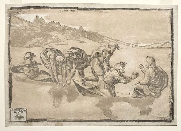 The Miraculous Draught of Fishes. Creator: Ugo da Carpi (Italian, c. 1479-c. 1532)