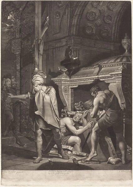 Miravan Opening the Tomb of His Ancestors, 1772. Creator: Valentine Green