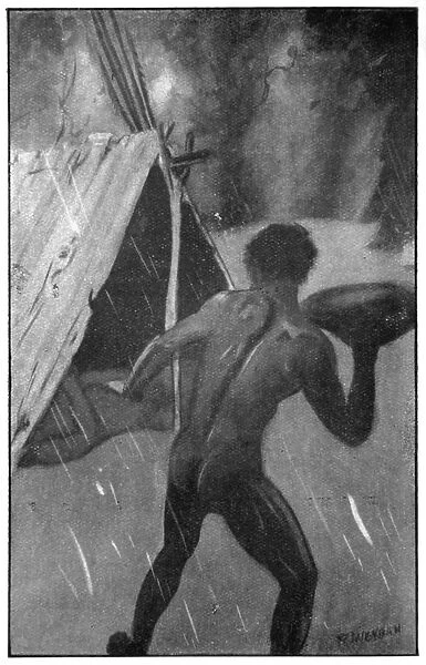 Mirram crept silently to the gunyah, 1923. Artist: Raymond Wenban