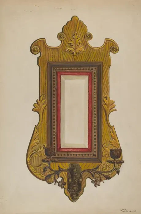 Framed Print : Mirror, 1940. Creator: Marie Lutrell Framed Print : Mirror, 1940. Creator: Marie Lutrell