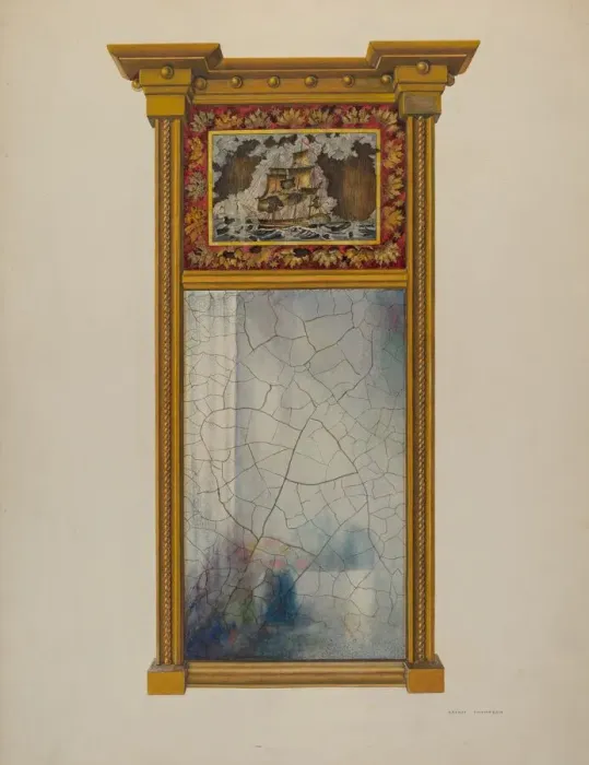 Framed Print : Mirror, 1941. Creator: Archie Thompson Framed Print : Mirror, 1941. Creator: Archie Thompson