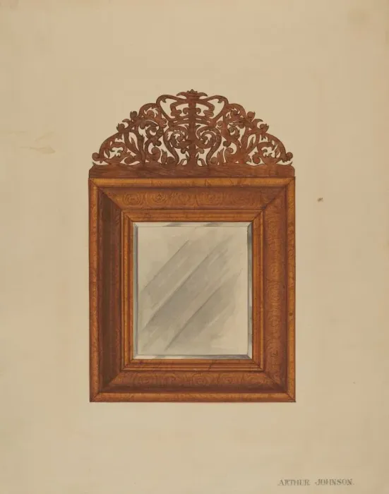 Framed Print : Mirror, c. 1936. Creator: Arthur Johnson Framed Print : Mirror, c. 1936. Creator: Arthur Johnson