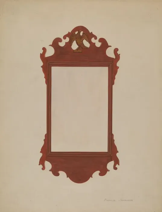 Framed Print : Mirror, c. 1936. Creator: Arthur Johnson Framed Print : Mirror, c. 1936. Creator: Arthur Johnson