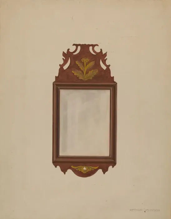 Framed Print : Mirror, c. 1936. Creator: Arthur Johnson Framed Print : Mirror, c. 1936. Creator: Arthur Johnson