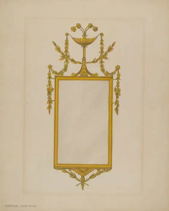 Framed Print : Mirror, c. 1937. Creator: Arthur Johnson Framed Print : Mirror, c. 1937. Creator: Arthur Johnson