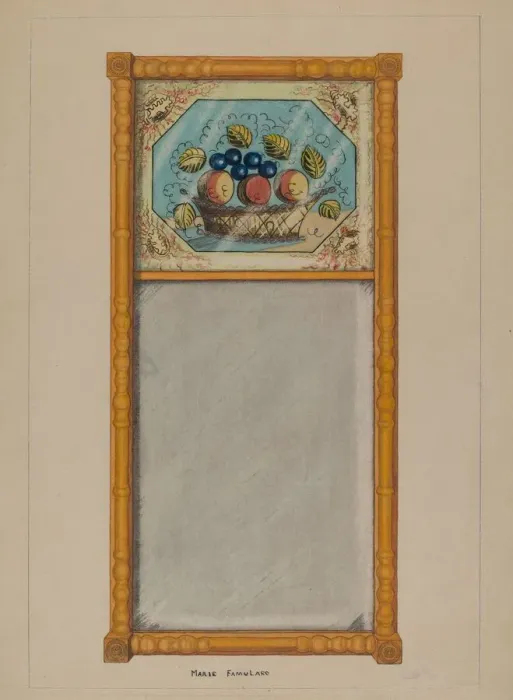 Framed Print : Mirror, c. 1937. Creator: Marie Famularo Framed Print : Mirror, c. 1937. Creator: Marie Famularo