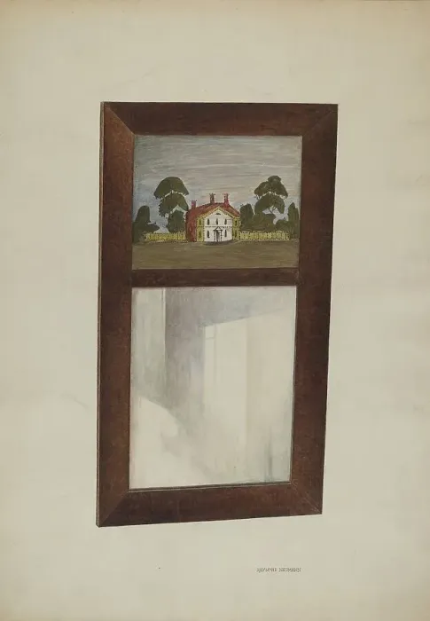 Framed Print : Mirror, c. 1940. Creator: Raymond Neumann Framed Print : Mirror, c. 1940. Creator: Raymond Neumann