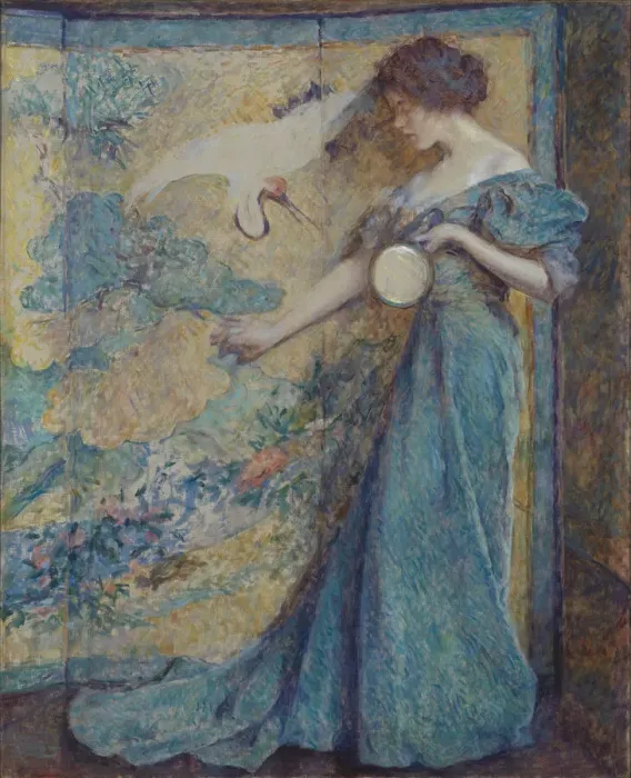 Framed Print : The Mirror, ca. 1910. Creator: Robert Reid Framed Print : The Mirror, ca. 1910. Creator: Robert Reid