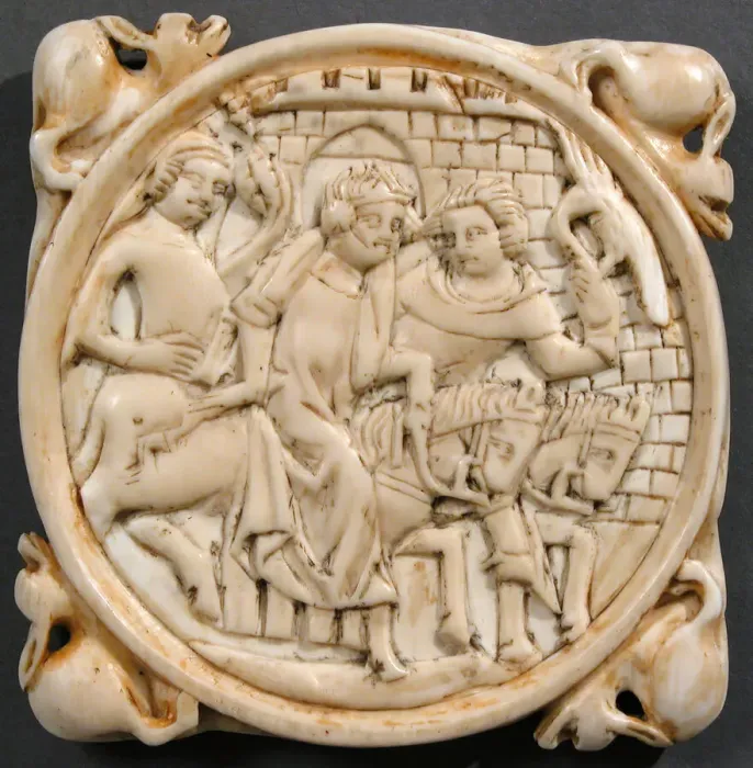 Framed Print : Mirror Case, French, ca. 1350. Creator: Unknown