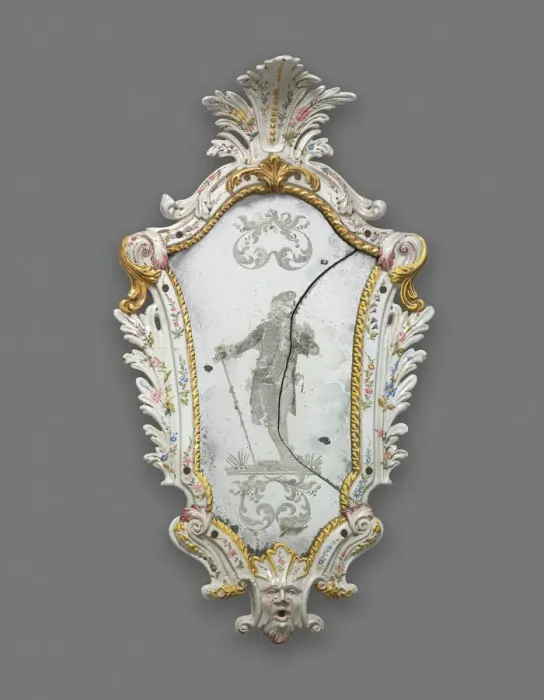 Framed Print : Mirror: Courtier, Italy, 1740 / 60. Creator: Unknown Framed Print : Mirror: Courtier, Italy, 1740 / 60. Creator: Unknown