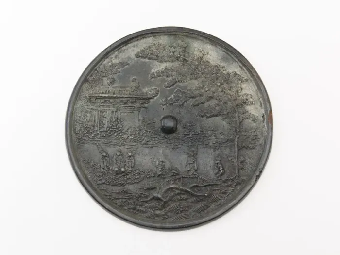 Framed Print : Mirror with dragon, cassia tree, and pavilion design, Goryeo period, 11th-12th century Framed Print : Mirror with dragon, cassia tree, and pavilion design, Goryeo period, 11th-12th century