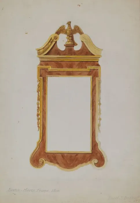 Framed Print : Mirror Frame, 1935 / 1942. Creator: Davids De Vault Framed Print : Mirror Frame, 1935 / 1942. Creator: Davids De Vault
