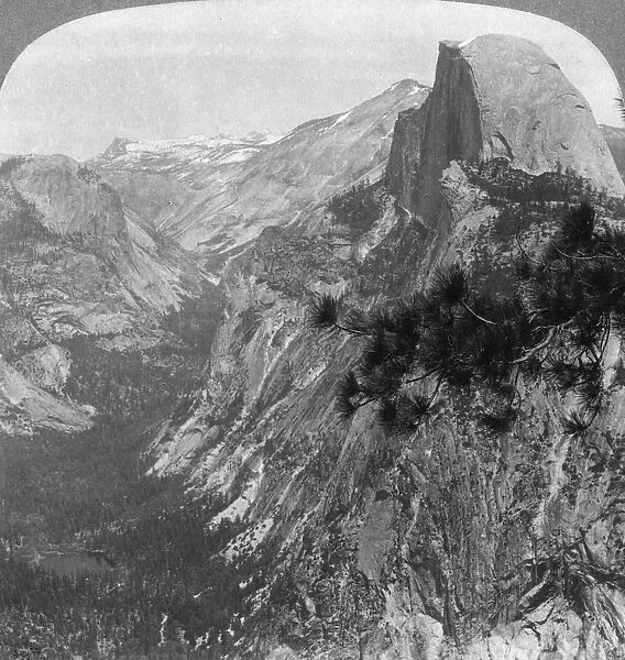 Mirror Lake, Half Dome and Clouds Rest, Yosemite Valley, California, USA, 1902. Artist: Underwood & Underwood