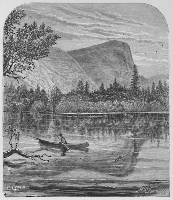 Framed Print : Mirror Lake and Mount Watkins, 1883. Artist: C Crane Framed Print : Mirror Lake and Mount Watkins, 1883. Artist: C Crane